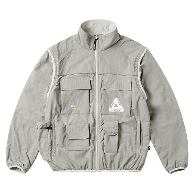Pre-owned Palace Cordura Rs Zip Off Jacket 'grey'
