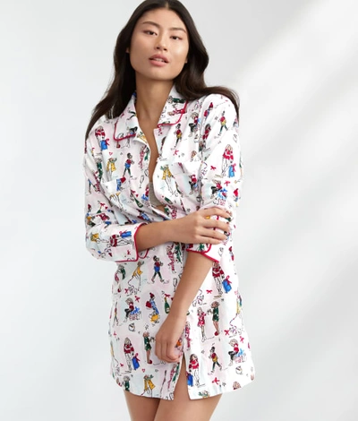 Bare The Spark Joy Flannel Sleepshirt In White