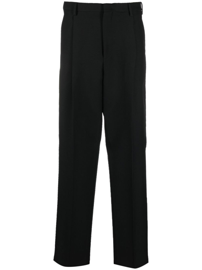 Valentino Slim Cut Tailored Trousers In Nero