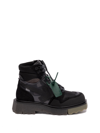 Off-white Hiking Sponge Lace Up Boots In Nero