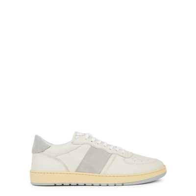 Collegium Pillar Destroyer Grey Panelled Leather Low-top Trainers