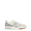 Collegium Pillar Destroyer Ii Off-white Panelled Leather Sneakers In Black And Grey