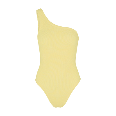 Hunza G Nancy One-shoulder Seersucker Swimsuit - Yellow - One Size