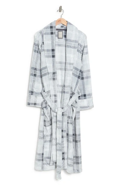 Daniel Buchler Multi Plaid Robe In Grey