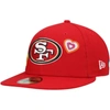 NEW ERA NEW ERA SCARLET SAN FRANCISCO 49ERS CHAIN STITCH HEART 59FIFTY FITTED HAT