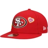 New Era Scarlet San Francisco 49ers Chain Stitch Heart 59fifty Fitted Hat In Scarlet