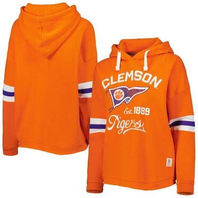 Pressbox Orange Clemson Tigers Super Pennant Pullover Hoodie