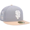New Era Men's  Gray, Peach San Francisco Giants 2007 Mlb All-star Game Purple Undervisor 59fifty Fitt In Gray