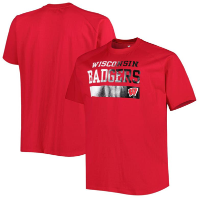 Profile Men's Crimson Indiana Hoosiers Big And Tall Raglan T-shirt