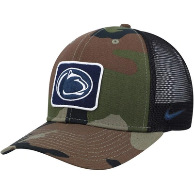 Nike Men's  Camo, Black Penn State Nittany Lions Classic99 Trucker Snapback Hat In Camo,black