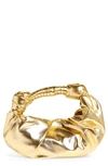 Simon Miller Lame Lopsy Metallic Vegan Leather Top-handle Bag In Star Gold