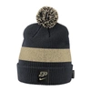 NIKE NIKE BLACK PURDUE BOILERMAKERS SIDELINE TEAM CUFFED KNIT HAT WITH POM
