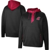 COLOSSEUM COLOSSEUM BLACK WASHINGTON STATE COUGARS LUGE 3.0 QUARTER-ZIP HOODIE