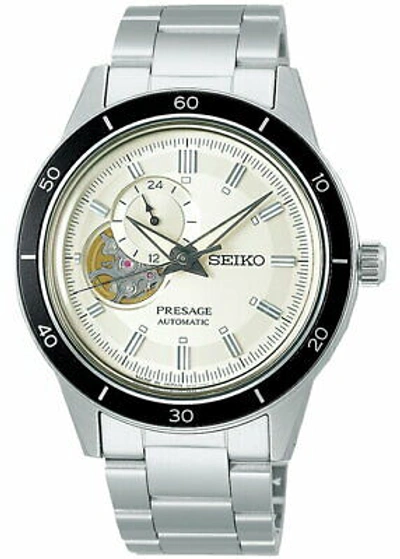 Pre-owned Seiko Presage Style 60's Sary189 Men's Watch Automatic Open Heart Ivory 2021