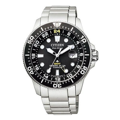Pre-owned Citizen Watch Promaster Bj7110-89e [marine Series Eco-drive Gmt Diver Black]