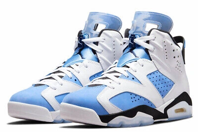 Pre-owned Jordan Air  6 Retro "unc" University Blue/white/black Ct8529-410 Size 8