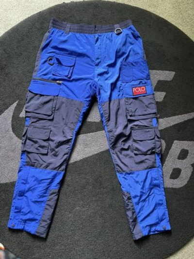 Pre-owned Polo Ralph Lauren Hi Tech Utility Cargo Pants Mens Size Xl In Blue