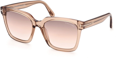Pre-owned Tom Ford Ft0952 Selby 45g Rose Champagne/gradient Brown Sand Gold Flash 55mm