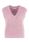 Rodebjer Melange Effect Knitted Priscilla Vest In Pink