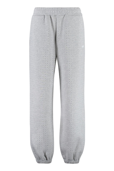 Msgm Embellished Sweatpants In Grey