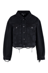 Agolde Charli Classic Denim Trucket Jacket In Black