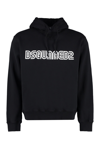 Dsquared2 Black Logo-print Cotton Hoodie In Black