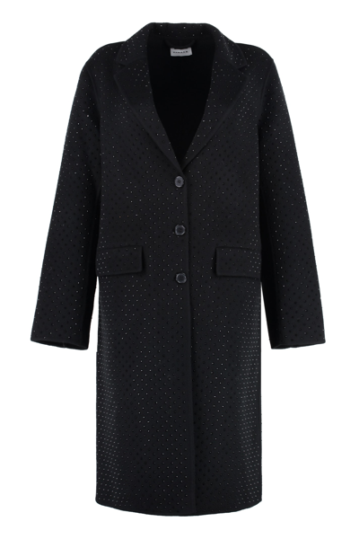 P.a.r.o.s.h Leak Buttoned Single-breasted Coat In Black