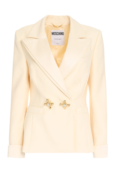 MOSCHINO DOUBLE-BREASTED WOOL BLAZER