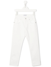 Paolo Pecora Mid-rise Straight-leg Jeans In Bianco