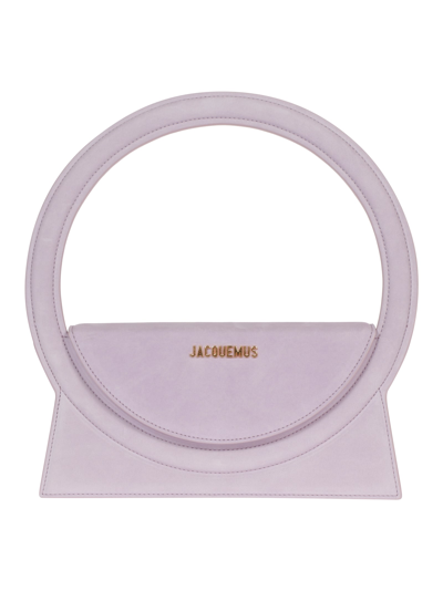 Jacquemus Purple Le Sac Rond Leather Shoulder Bag