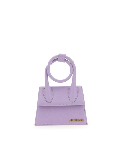 Jacquemus Le Chiquito Noeud Coiled Handbag In Lilac