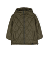 Aspesi Quilted Hooded Puffer Jacket In Moss Green
