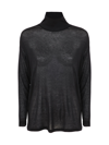 Stefano Mortari Turtleneck Long Sleeve T-shirt In Black