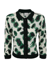 Paul Smith Collar Knitted Button Down Cardigan Greens In Emerald