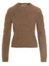 Max Mara Smirne Long Sleeved Crewneck Sweater In Cammello