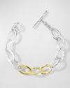Ippolita Silver And Gold Chimera Classico Sculptured Bracelet In Gold And Silver