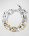 Ippolita Sterling Silver & 18k Yellow Gold Chimera Bastille Bracelet In Gold And Silver