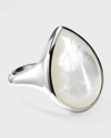 Ippolita 925 Ondine Sculptured Teardrop Ring In Mother-of-pearl Cabochon In Mother Of Pearl