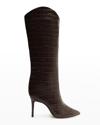 Schutz Maryana Wide Boot In Dark Chocolate