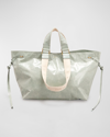 Isabel Marant Wardy Double-handle Leather Tote Bag In Almond Green