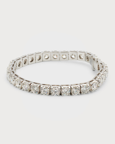 Neiman Marcus Lab Grown Diamonds Lab Grown Diamond 18k White Gold Round Tennis Bracelet, 7"l