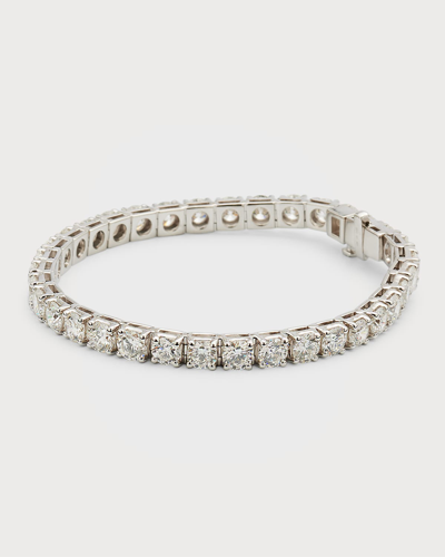 Neiman Marcus Lab Grown Diamonds Lab Grown Diamond 18k White Gold Round Tennis Bracelet, 7"l