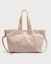 Isabel Marant Wardy Double-handle Leather Tote Bag In Pearl Rose