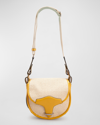 ISABEL MARANT BOTSY SADDLE RAFFIA CROSSBODY BAG