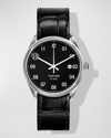 TOM FORD MEN'S TOM FORD N.002 WATCH, STAINLESS STEEL WITH ALLIGATOR STRAP