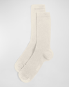 Stems Eco-conscious Cashmere Crew Socks In Ivory