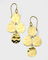 Ippolita 18kt Yellow Gold Classico Crinkle Teardrop Cascade Earrings In Yellow Gold