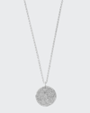 Ippolita Large Flower Disc Pendant Necklace In Sterling Silver With Diamonds In Diamond