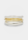 Ippolita Chimera Classico Triple Band Stack Ring In Gold And Silver