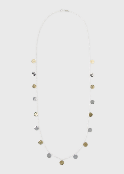 IPPOLITA LONG HAMMERED PAILLETTE DISC NECKLACE IN CHIMERA